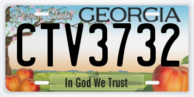 GA license plate CTV3732
