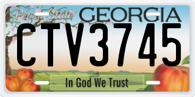 GA license plate CTV3745