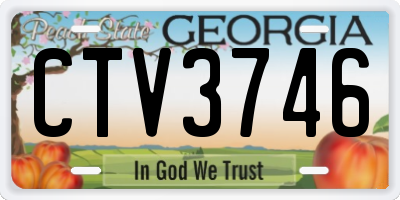 GA license plate CTV3746