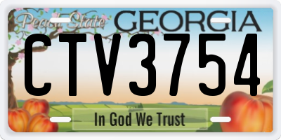 GA license plate CTV3754