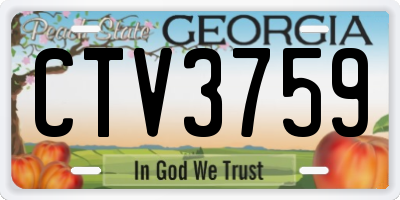 GA license plate CTV3759