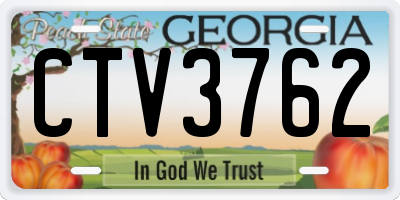 GA license plate CTV3762