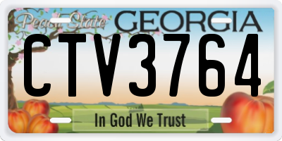 GA license plate CTV3764