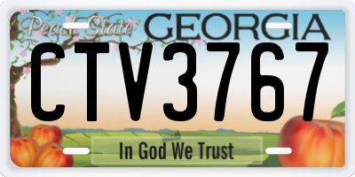 GA license plate CTV3767