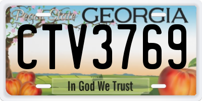 GA license plate CTV3769