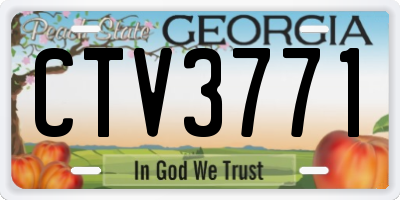 GA license plate CTV3771