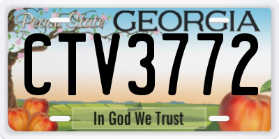GA license plate CTV3772