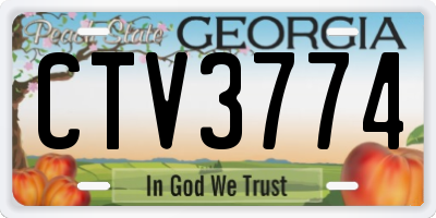 GA license plate CTV3774