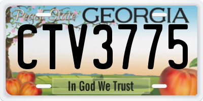 GA license plate CTV3775