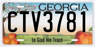 GA license plate CTV3781
