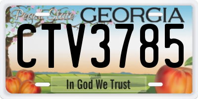 GA license plate CTV3785