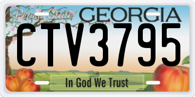 GA license plate CTV3795