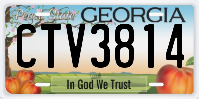 GA license plate CTV3814