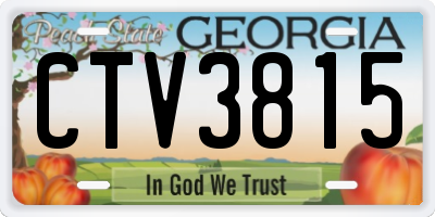 GA license plate CTV3815