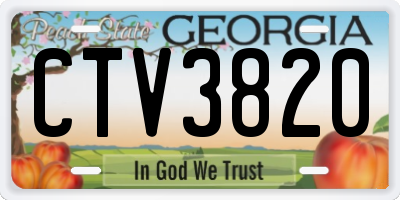 GA license plate CTV3820