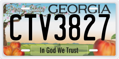 GA license plate CTV3827