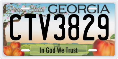 GA license plate CTV3829