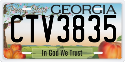 GA license plate CTV3835