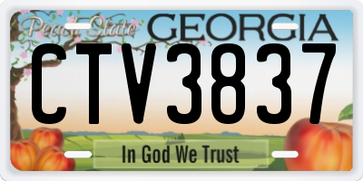 GA license plate CTV3837