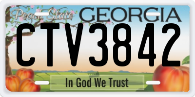 GA license plate CTV3842