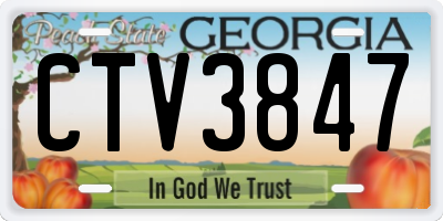 GA license plate CTV3847