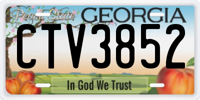 GA license plate CTV3852