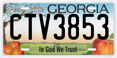 GA license plate CTV3853