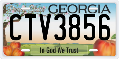 GA license plate CTV3856