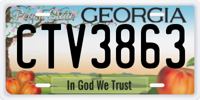 GA license plate CTV3863
