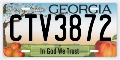 GA license plate CTV3872