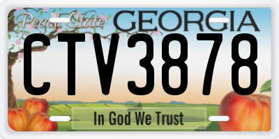 GA license plate CTV3878