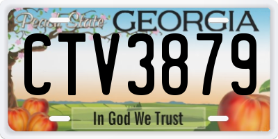 GA license plate CTV3879