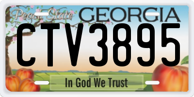 GA license plate CTV3895