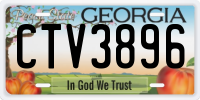 GA license plate CTV3896