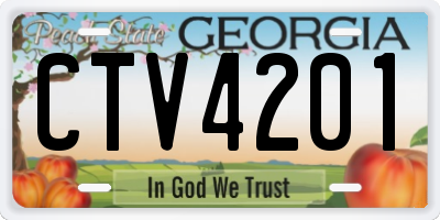 GA license plate CTV4201