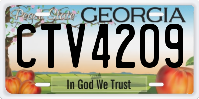 GA license plate CTV4209