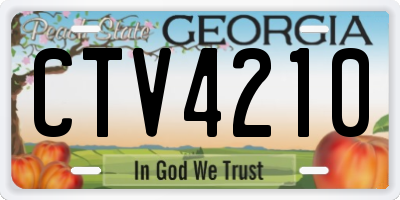 GA license plate CTV4210