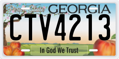 GA license plate CTV4213