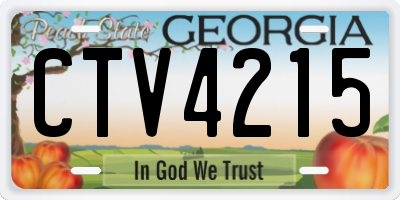 GA license plate CTV4215