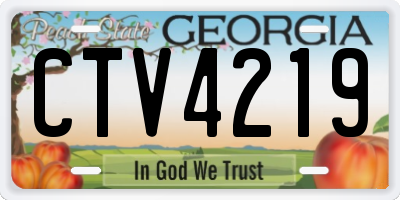 GA license plate CTV4219