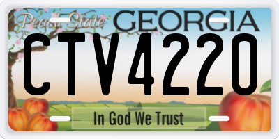 GA license plate CTV4220