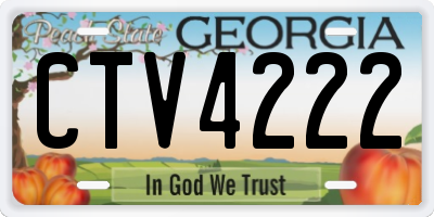 GA license plate CTV4222