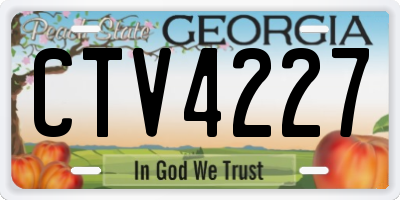 GA license plate CTV4227
