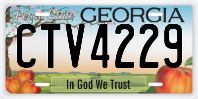 GA license plate CTV4229