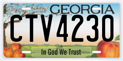 GA license plate CTV4230