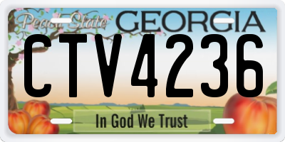 GA license plate CTV4236