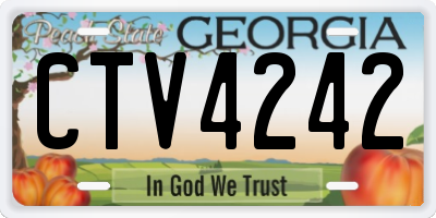 GA license plate CTV4242