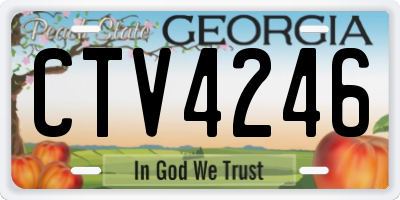 GA license plate CTV4246