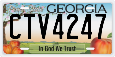 GA license plate CTV4247