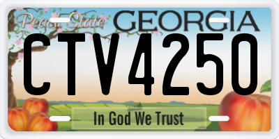 GA license plate CTV4250